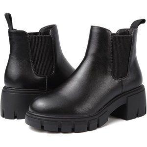 Dressy Ankle Boots  Platform Chunky Heel Boots for Women Fall booties Waterproof